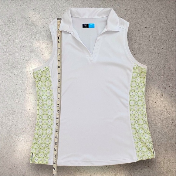 PGA Tour Ladies 2-Piece Golf Set Sleeveless Polo Top M & Skort S White & Green - Picture 16 of 16
